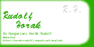 rudolf horak business card